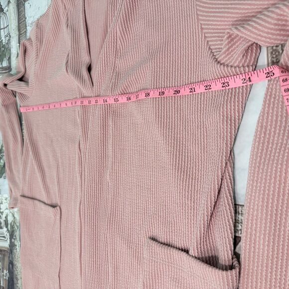 Blakele Open Front Cardigan Chill Comfy Pink open front Thumb holes OS - Picture 10 of 13